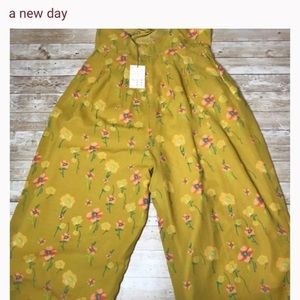 Yellow Jumpsuit Dress cute culotte small